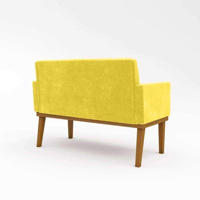 Kit Poltrona Base Reforçada + Namoradeira Sala, Quarto Cor:amarelo
