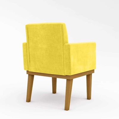 Kit Poltrona Base Reforçada + Namoradeira Sala, Quarto Cor:amarelo