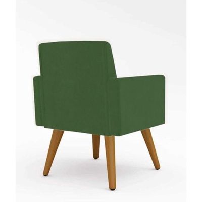 Kit 02 Poltronas + 2 Puff Suede Verde
