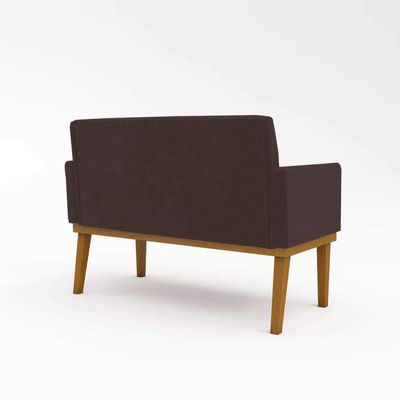Kit Poltrona Base Reforçada + Namoradeira Sala, Quarto Cor:marrom