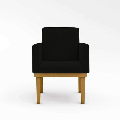 Kit 02 Poltronas Decorativa Reforçada Preto - Balaqui Decor