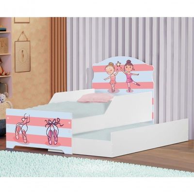Mini Cama Infantil Com Auxiliar Com Colchões