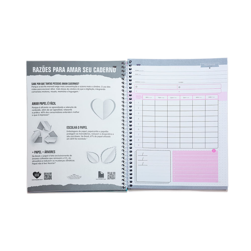 Caderno Espiral Jandaia 10 Mat 160Fls Energy Color Hello