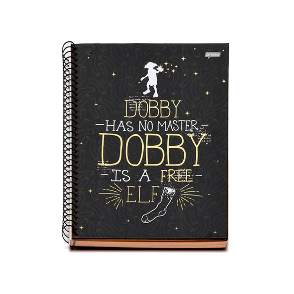 Kit 2 Cadernos Harry Potter Seeker e Dobby 1 Matéria 96 Folhas