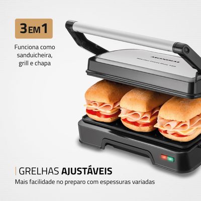 Master Press Duo 180  Mondial Preto/Inox PG-01-180 127V