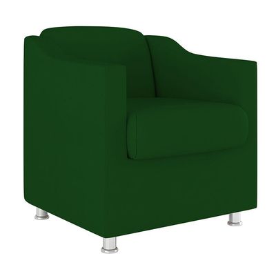 Poltrona Decorativa Escritório Cadeira Manicure Suede Cor:Verde