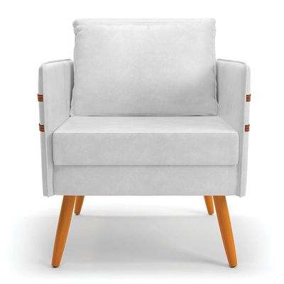 Kit 01 Namoradeira E 01 Poltrona Corano Castanho Branco