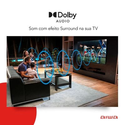 Smart Tv Aiwa Android, Full Hd, Comando De Voz, Dolby Audio, borda Infinita Aws-tv-43-bl-02-a Bivolt