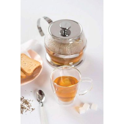 Xícara Caneca Tramontina Para Café E Chá Vidro Duplo Com Alças Tramontina