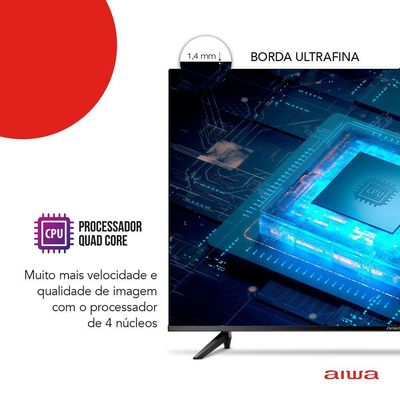 Smart Tv Aiwa 32? Android, Hd, Comando De Voz, Dolby áudio, Hdr10 - Aws-tv-32-bl-02-a Tv 32 Android