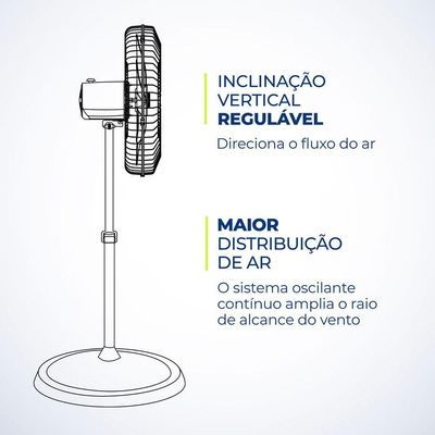 Ventilador De Coluna Mondial Nvc-pro-55 Vent 55cm Pro Nvc-pro-55 220v/60hz