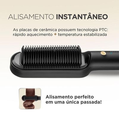 Escova Alisadora Black Gold Mondial Ea-06 Escova Alisadora Ea-06 Bivolt