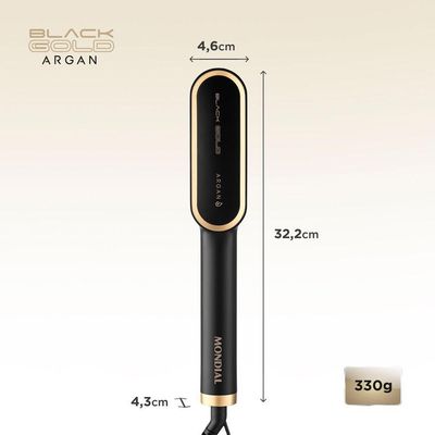 Escova Alisadora Black Gold Mondial Ea-06 Escova Alisadora Ea-06 Bivolt