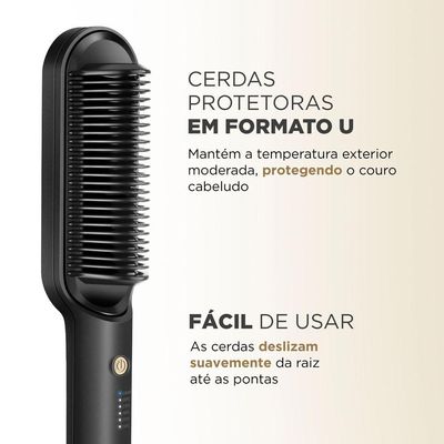 Escova Alisadora Black Gold Mondial Ea-06 Escova Alisadora Ea-06 Bivolt