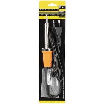 Kit Ferro de Solda Com 2 Tubetes Estanho Com Resina 127V 60W