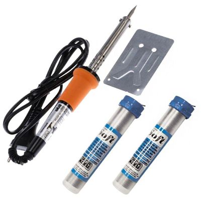 Kit Ferro de Solda Com 2 Tubetes Estanho Com Resina 127V 60W