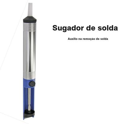 Kit Ferro De Solda Com Sugador E Bico De Silicone 110v 60w