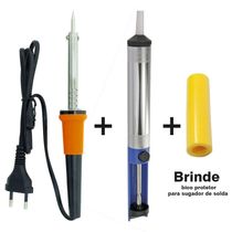 Kit Ferro De Solda Com Sugador E Bico De Silicone 110v 60w