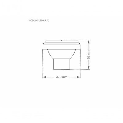 Lâmpada Led Ar70 7w 24° Modulo Taschibra Bivolt 6500k Luz Fria