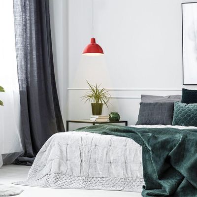Lustre Pendente Taschibra Td 821 E27 Bivolt Vermelho