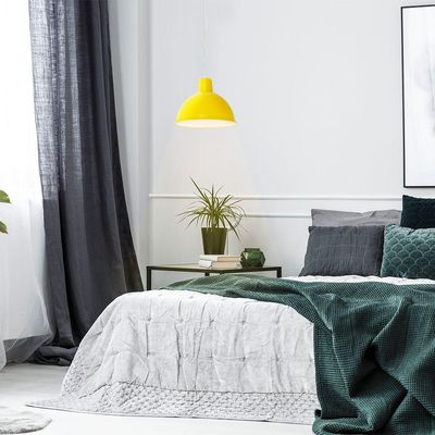 Lustre Pendente Taschibra Td 821 E27 Bivolt Amarelo