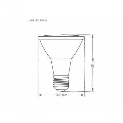 Lâmpada Led Par 20 7w E27 Ip65 Taschibra Bivolt 4000k Luz Neutra