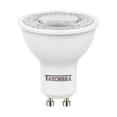 Kit 10 Lâmpadas Led Dicroica Mr16 Tdl 7w Taschibra Bivolt 2700k Luz Quente