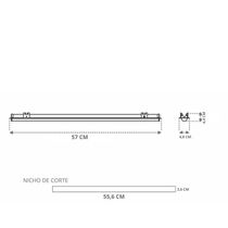 Luminária Led Taschibra Embutir Perfil Convex 56 16w Branca Bivolt 4000k Luz Neutra
