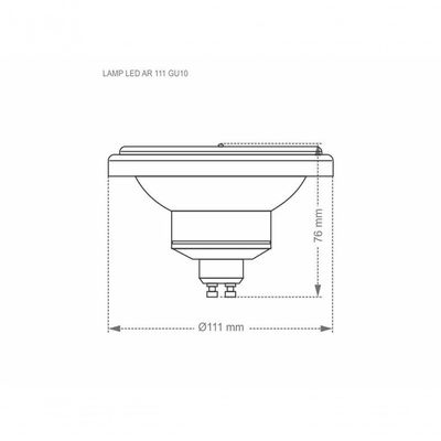 Lâmpada Led Ar111 4,8w 12° Gu10 Taschibra Bivolt 2700k Luz Quente