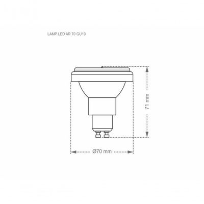Lâmpada Led Ar70 4,8w 24° Gu10 Taschibra Bivolt 2700k Luz Quente