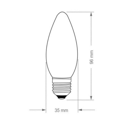 Lâmpada Incandescente Taschibra Vela Leitosa 25w E27 110v