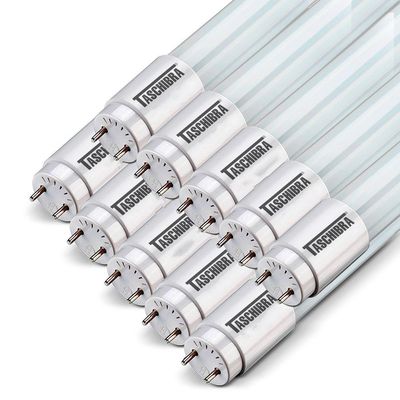Kit 10 Lâmpadas Tubo Led T8 20,5w 120cm G13 Taschibra Bivolt 3000k Luz Quente