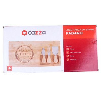 Tábua de Bambu Retangular Utensílios Padano Cazza