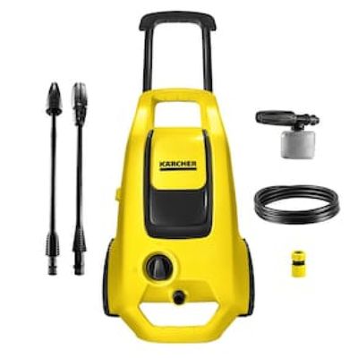 Lavadora de Alta Pressão Karcher K3 Force Turbo 1815psi com Rodas, Alça Retrátil e Canhão de Espuma - Preta/Amarela Preto/amarelo / 220