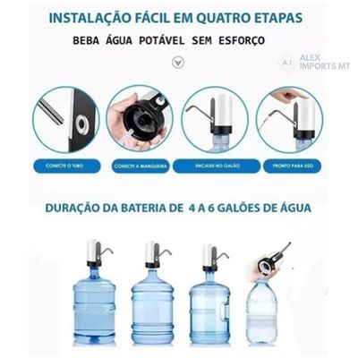 Bebedouro Bomba Elétrica Garrafão Agua 5 10 20l Recarregvel