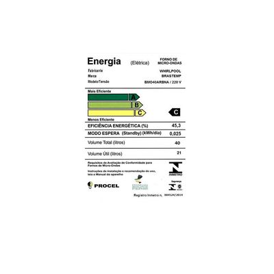 Micro-ondas Embutir Gourmand 40L Inox 220v - Brastemp