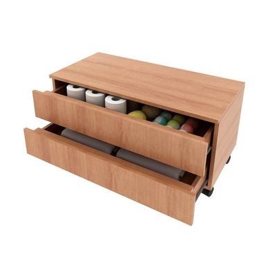 Gabinete De Banheiro Bn3603 2 Gavetas C/ Rodízio Cor Branco - Tecno Mobili
