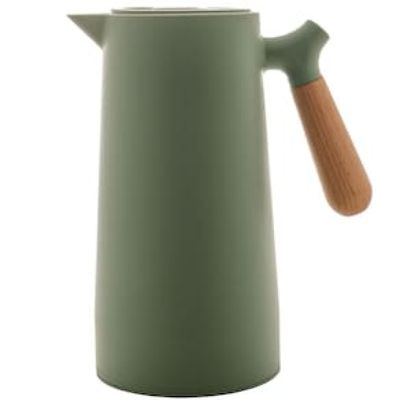 Garrafa Térmica Wolff com Cabo Madeira Nórdica Verde - 1L
