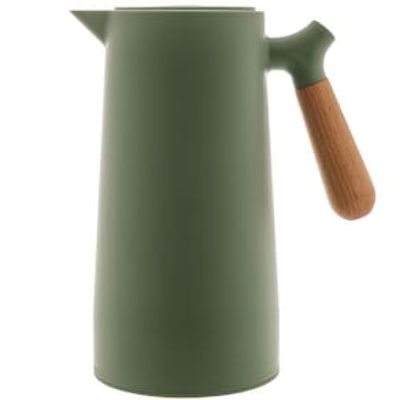 Garrafa Térmica Wolff com Cabo Madeira Nórdica Verde - 1L