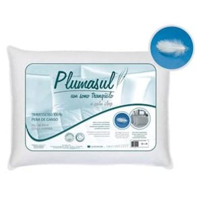 Travesseiro Plumasul com Penas de Ganso 50 x 70 cm - Branco