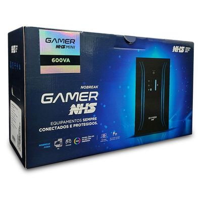 Nobreak Gamer Nhs Mini Senoidal, 600va, Ent. Bivolt, Saída 120v, 6 Tomadas, Rj-45-usb - 91.g0.006000