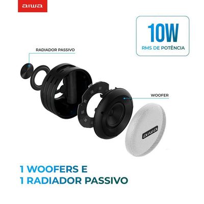 Caixa De Som Speaker Aiwa Bluetooth Luzes Bivolt