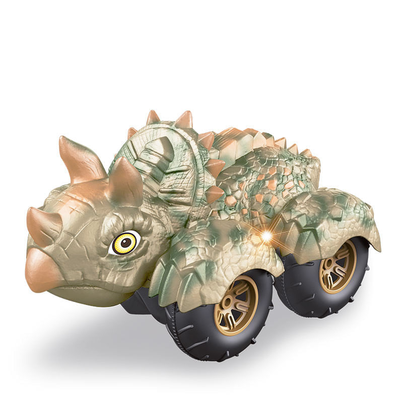 Carro controle remoto Toyng dinossauro que anda e tem luz - verde