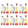 Kit com 6 Lâmpadas Led 6W Kian Classic Amarela Bivolt