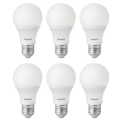Kit com 6 Lâmpadas Led 9W Avant Bivolt Branca