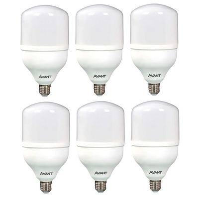 Kit com 6 Lâmpadas Led Bulbo 30W Avant Branca Bivolt