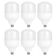Kit com 6 Lâmpadas Led 50W Globe Kian Branca Bivolt