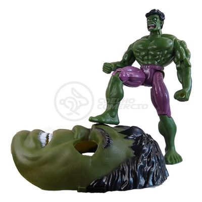 Boneco 25cm Action Figure Incrivel Hulk + Mascara 16cm 1