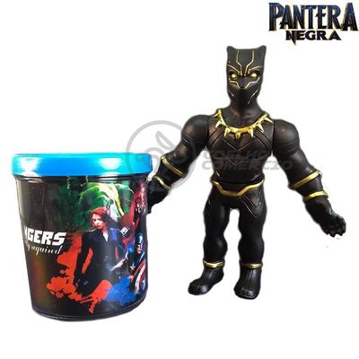 Kit Boneco Colecion. Pantera Negra 16Cm + Caneca Branco