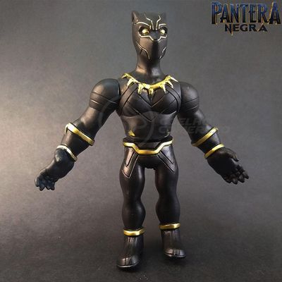 Kit Boneco Colecion. Pantera Negra 16Cm + Caneca Branco